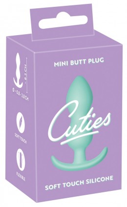 Cuties Mini Butt Plug - szilikon anál dildó - menta (2,3cm)