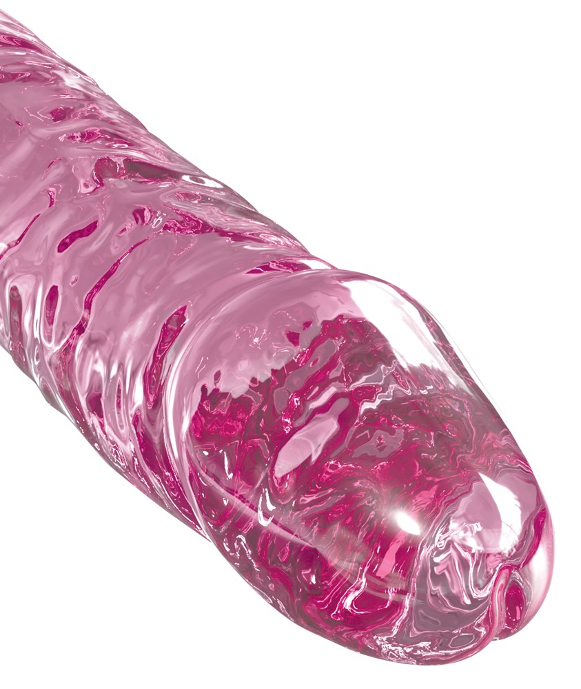 Icicles No. 86 - péniszes üveg dildó (pink)