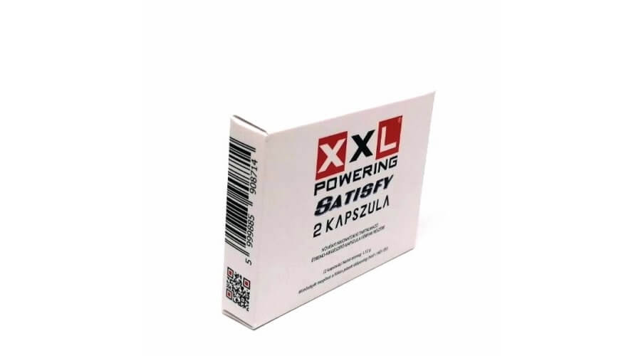 XXL powering Satisfy - erős, étrend-kiegészítő kapszula férfiaknak (2db)