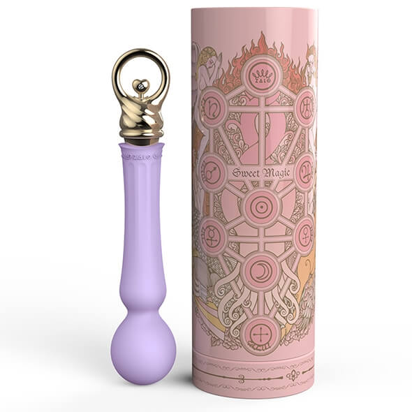 ZALO Confidence Heting Wand - akkus, luxus masszírozó vibrátor (lila)