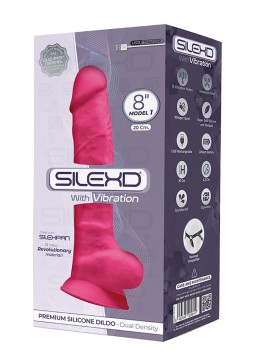 Silexd 8 - alakítható, tapadótalpas, herés dildó - 20cm (pink)