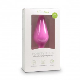 Easytoys Pointy Plug - anál dildó fogógyűrűvel (pink) - kicsi